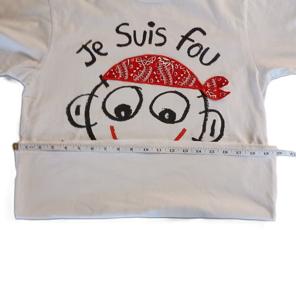 Vintage Men / Unisex Danny First TShirt Je Suis fou de Paris Size M - Picture 11 of 13